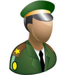 File Army-officer-icon.png from Wikimedia by Rion